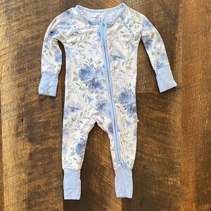 Caden Lane Blue Floral Infant One Piece